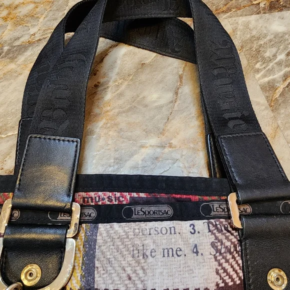 L.A.M.B. Lesportsac Donegal plaid tote